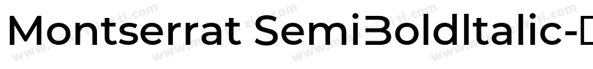 Montserrat SemiBoldltalic字体转换